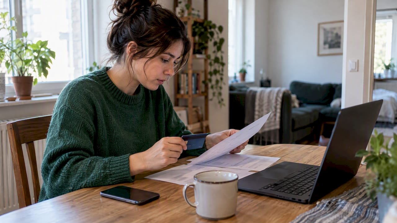 Borrower comparing card and loan options