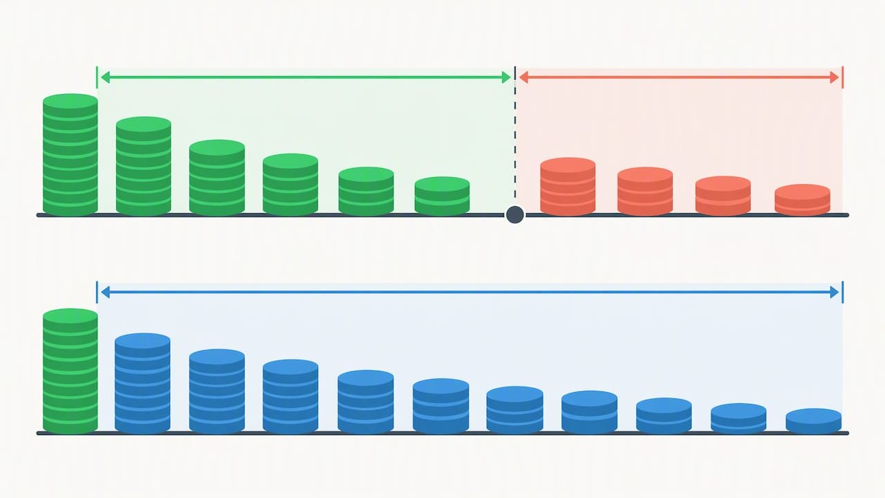 Two payoff paths compare promotional and fixed rates